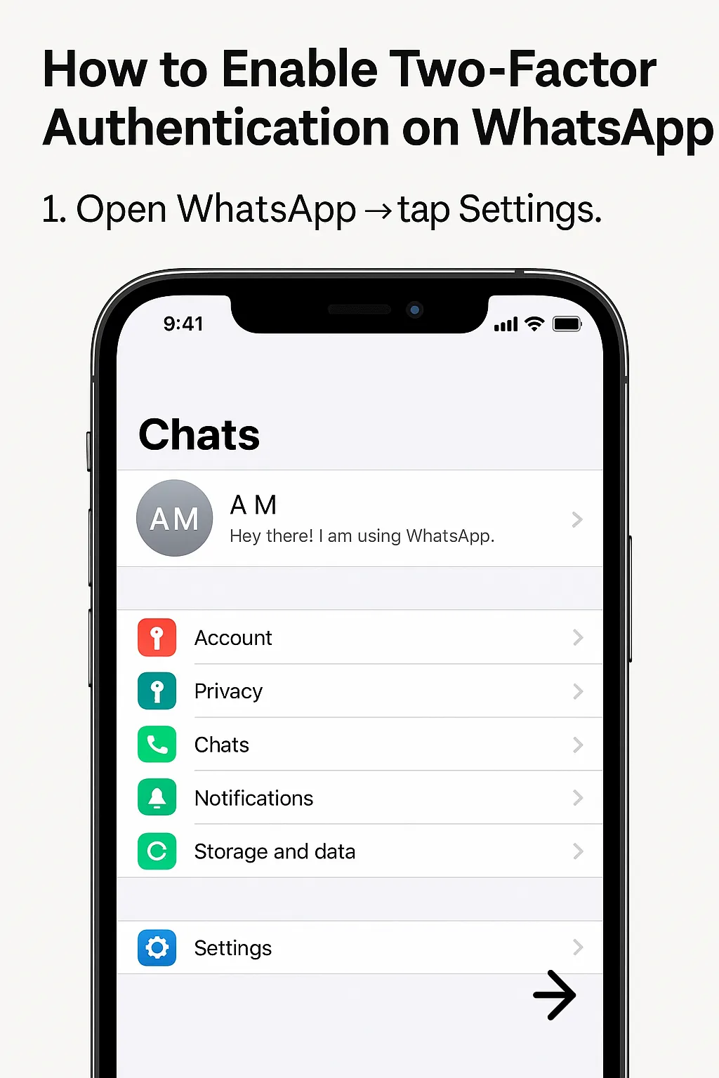 WhatsApp Settings Open WhatsApp Settings