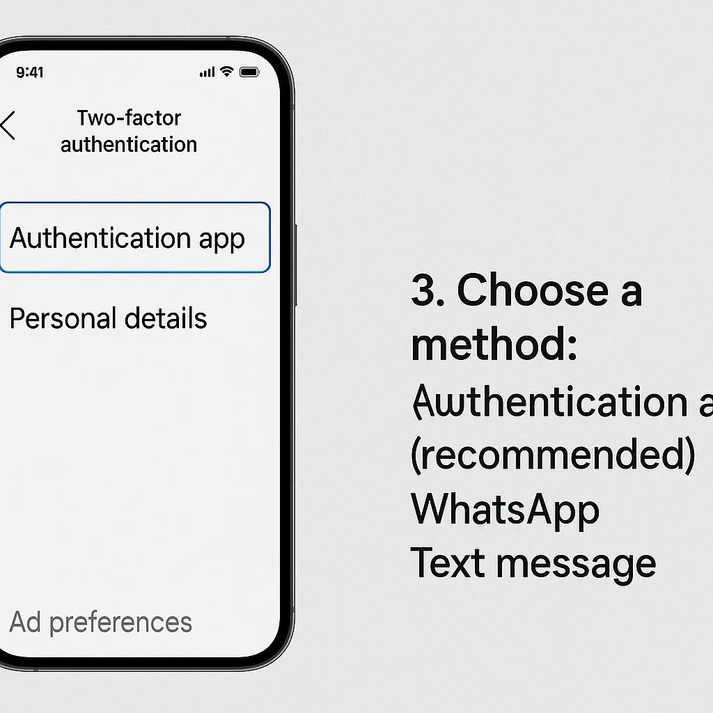 Auth methods Choose method