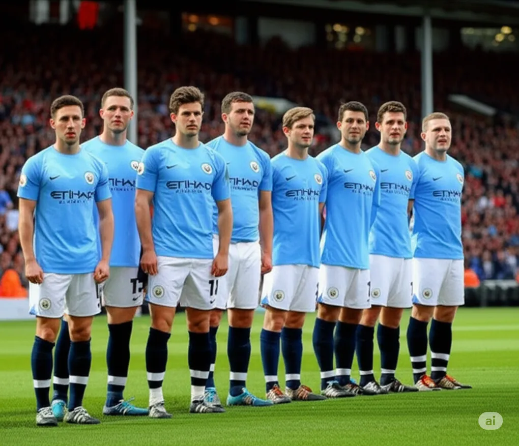 Etihad Stadium, home of Manchester City during a heated clash