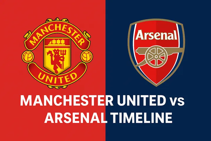 Manchester United F.C. vs Arsenal F.C. Timeline